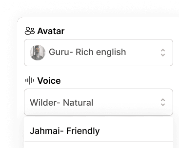 Select Avatar & Voice