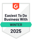 G2 Easiest To Do Business With award