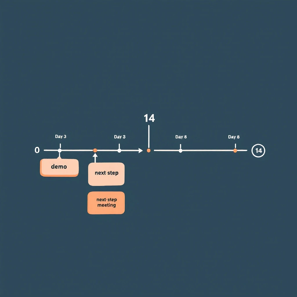 14-day post-demo window โ daily AE workflow that keeps deals moving from demo to next-step before they go quiet