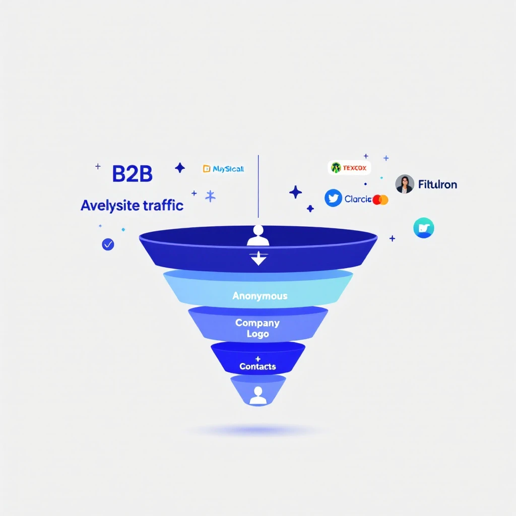 B2B website visitor identification process — from anonymous traffic to identified accounts