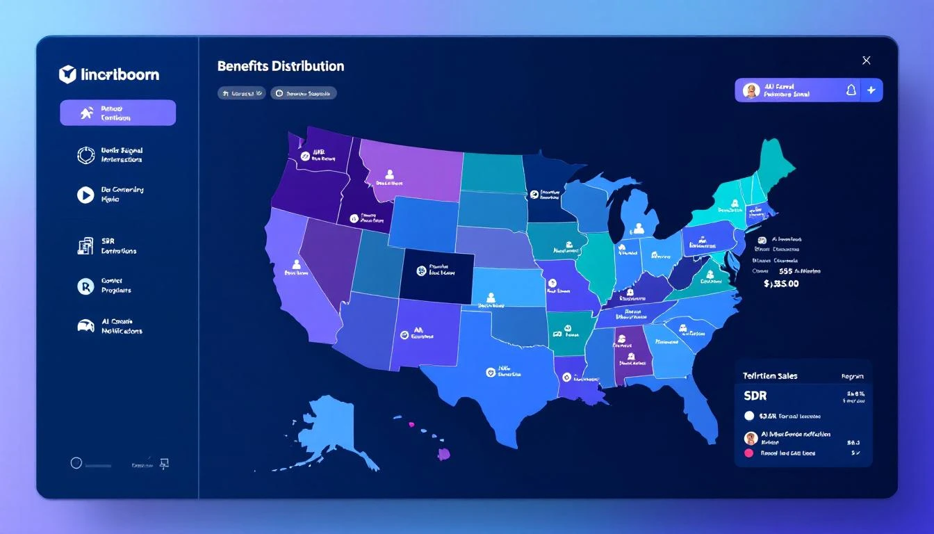Benefits distribution HR tech AI SDR territory signals