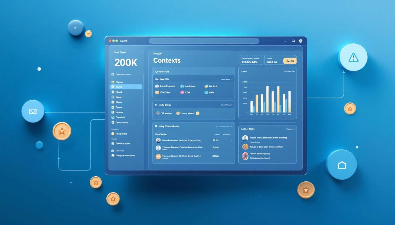 Claude's 200K context window visualization showing all sales data types