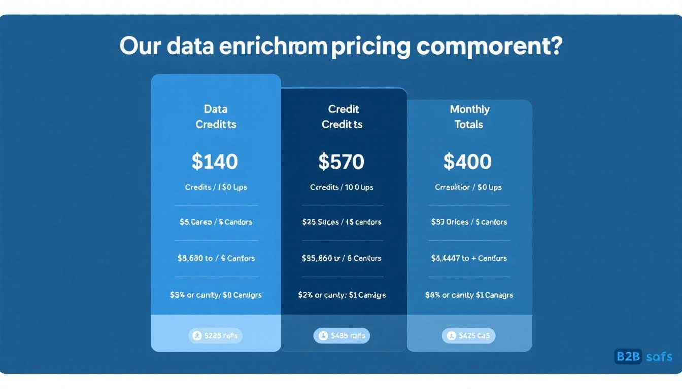 Clearbit pricing breakdown showing credit costs and tier analysis
