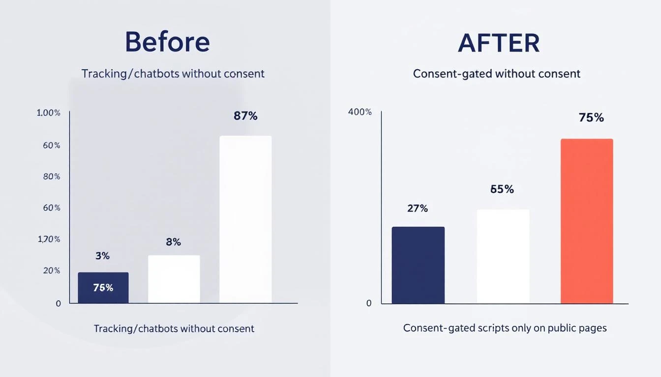 Conversion impact before/after compliance