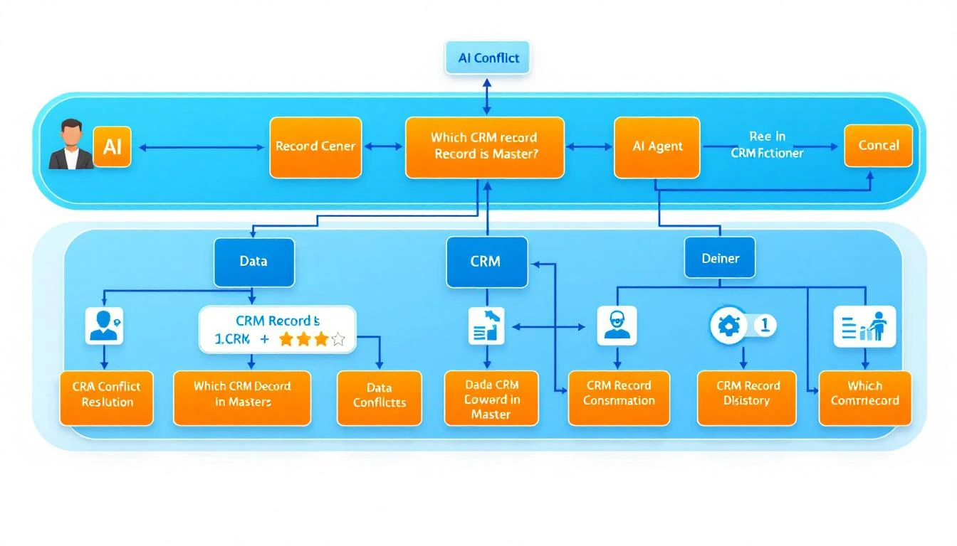 AI agent resolving CRM data conflicts