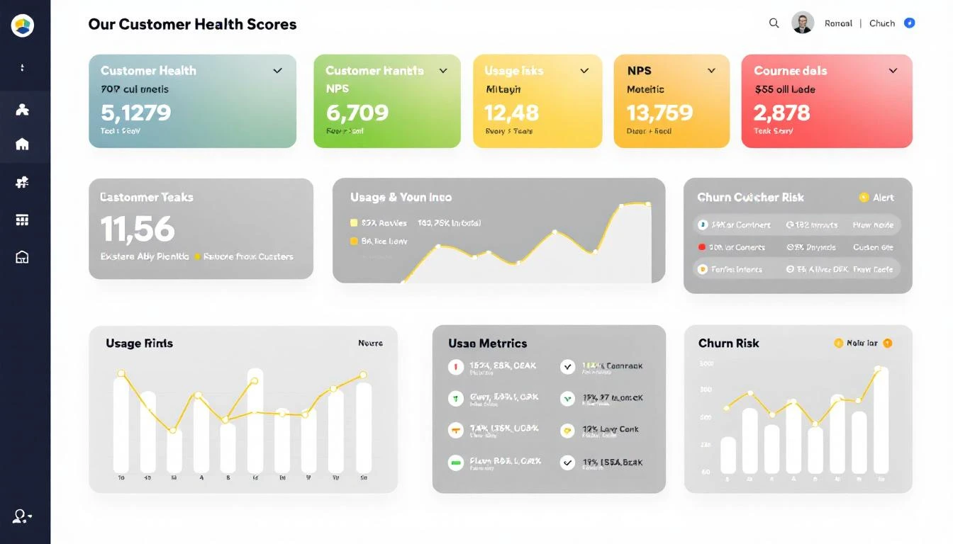 Customer Health Dashboard showing real-time scores