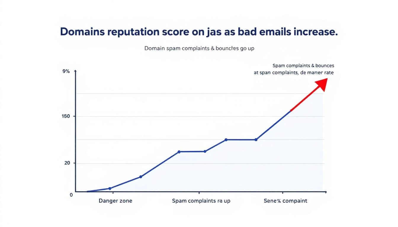 Domain reputation declining as bad sends accumulate over time
