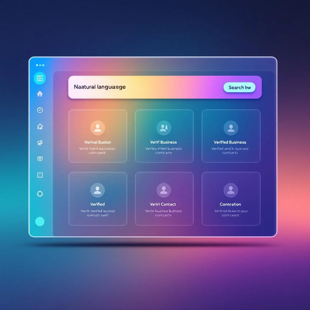 Natural language audience search flowing into verified contact lists