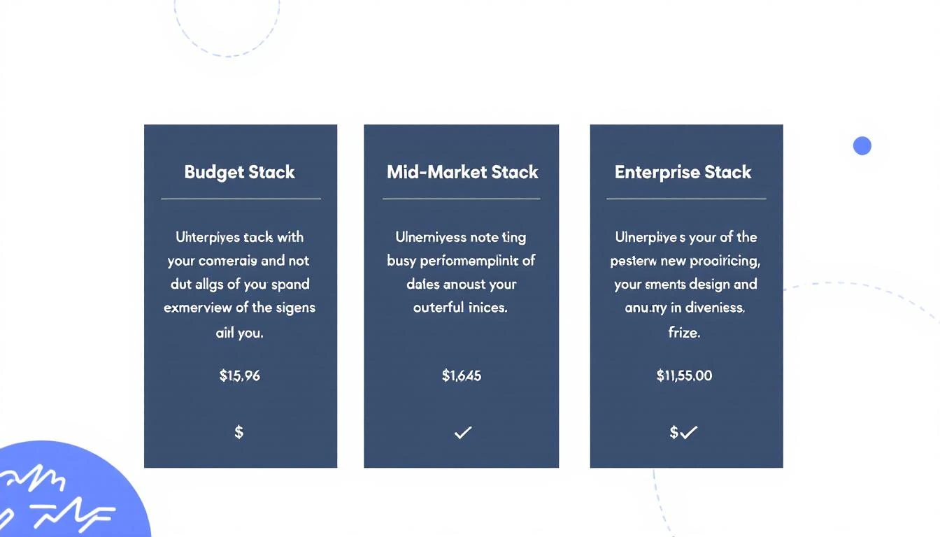 GTM stack tier comparison — Budget vs Mid-Market vs Enterprise