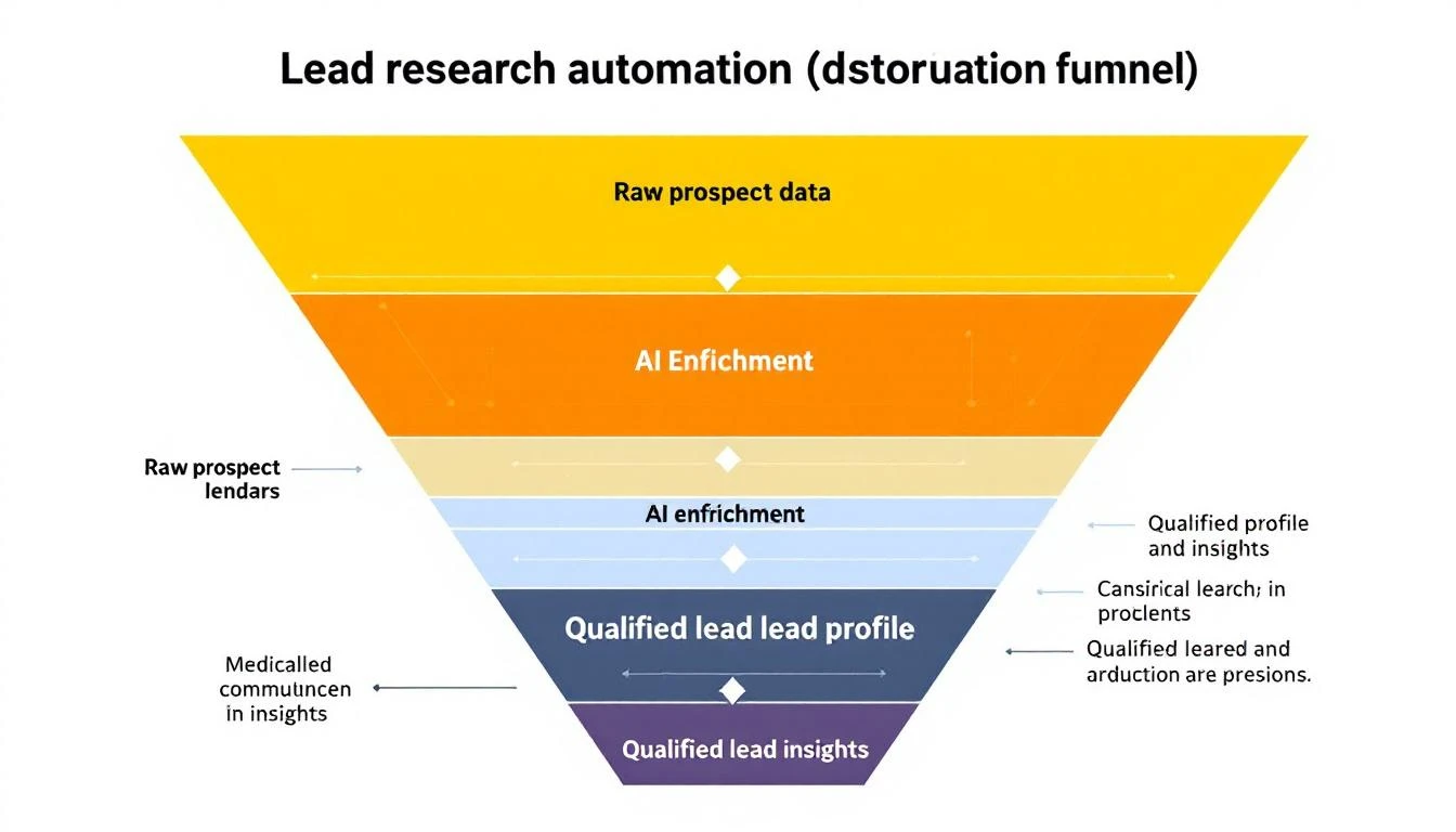 Lead research funnel: Raw data to enriched profile