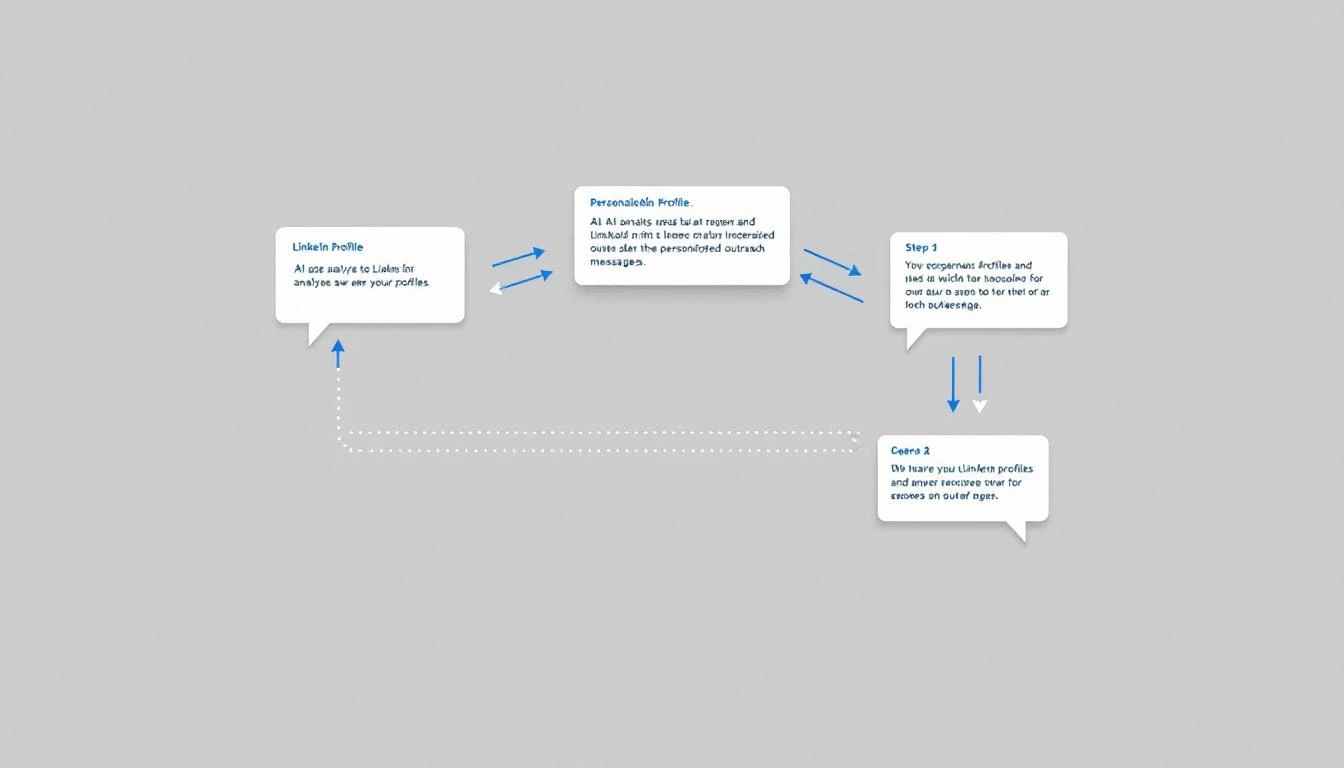 AI analyzing LinkedIn profiles and generating personalized outreach