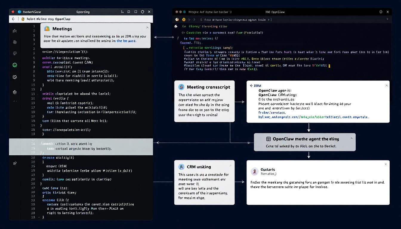 Terminal: OpenClaw Processing a Meeting