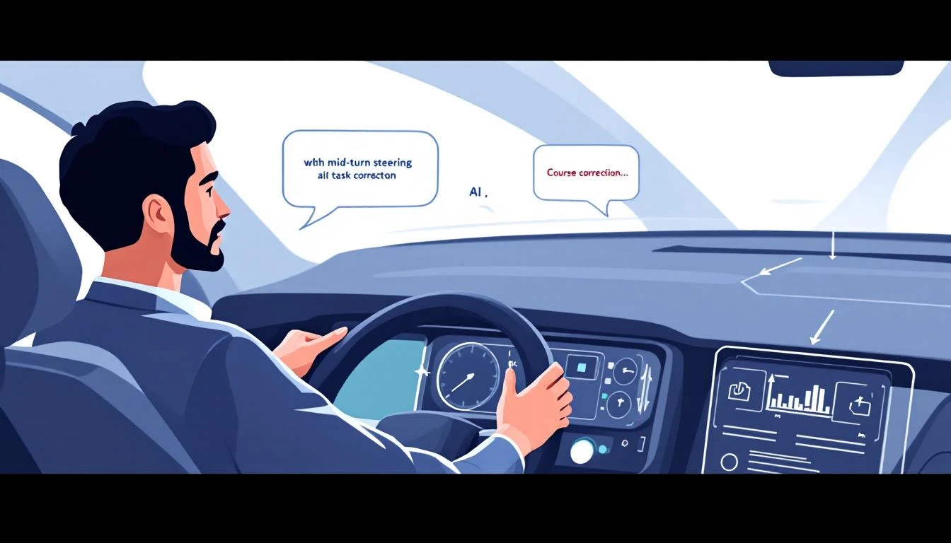 Human giving mid-task feedback with course correction