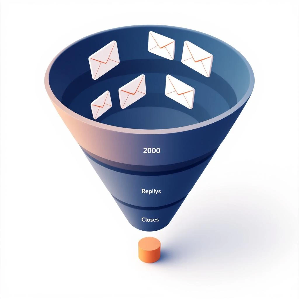The AI-native outbound funnel: 2,000 emails per month, 1 meeting, and the math that breaks
