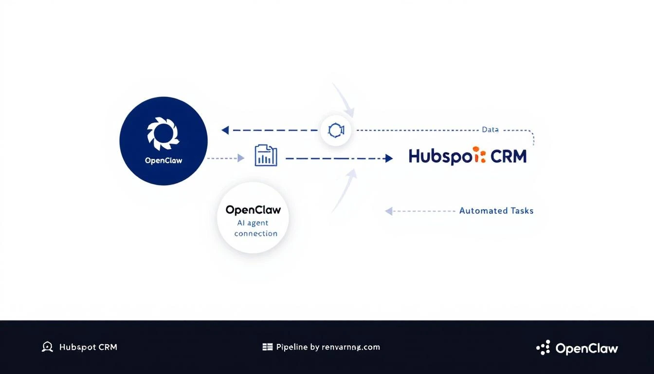 OpenClaw connecting to HubSpot CRM with automated data flows