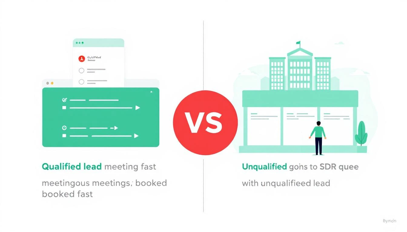 Speed comparison showing qualified leads booking fast versus delays