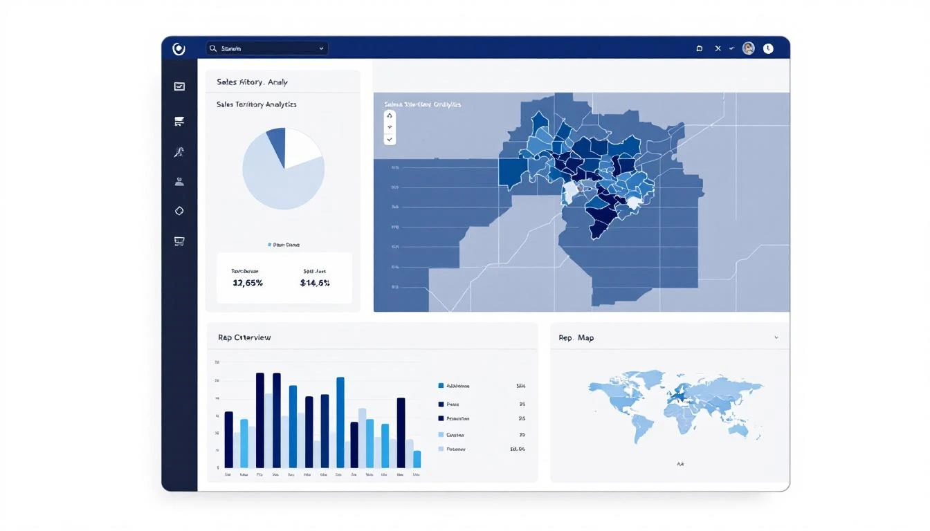 Territory planning dashboard showing distribution and performance metrics
