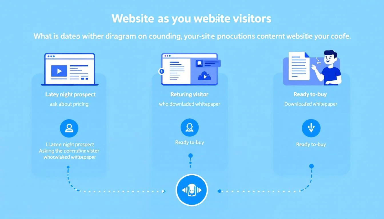 Three visitor scenarios handled by an AI voice avatar